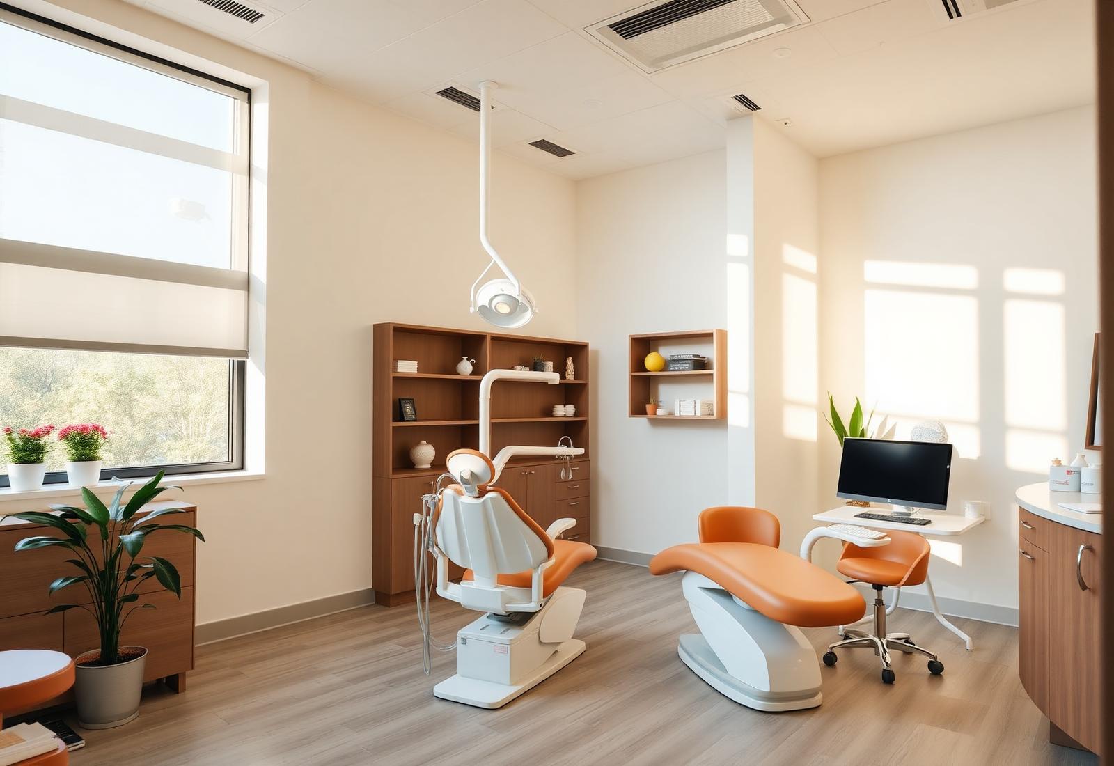 Bright modern dental operatory